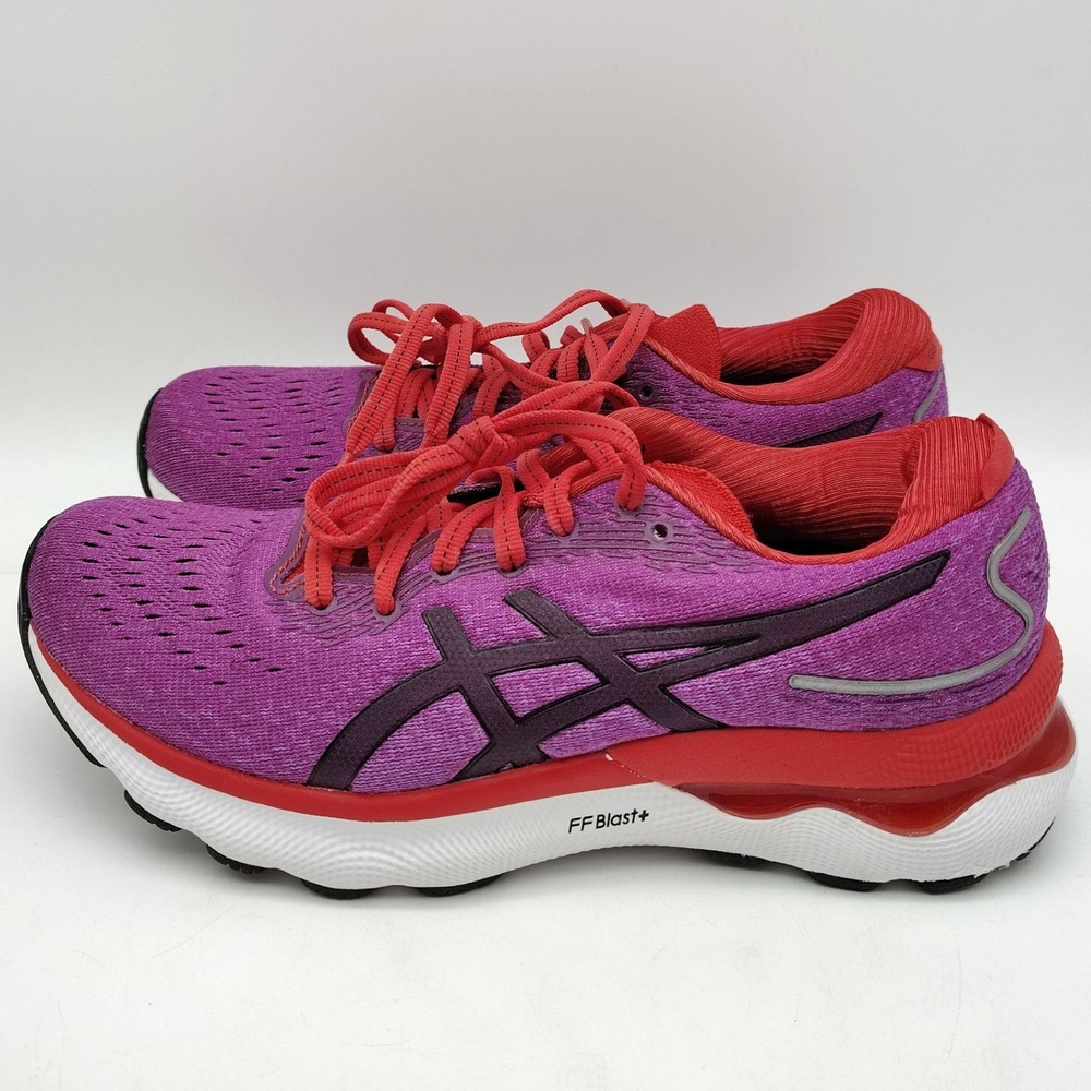 ASICS Gel-Nimbus 24 Running Shoes Womens 7 Purple Red NWOT FF Blast Plus